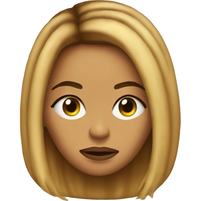 Beyonce head with a sad face emoji