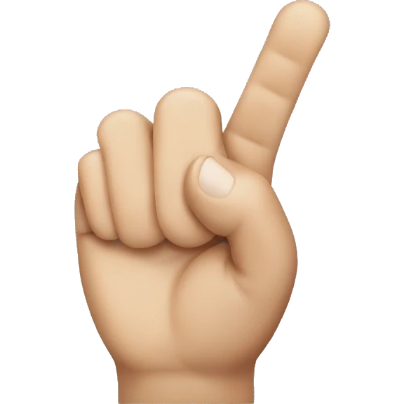 fingers pointing at yourself emoji