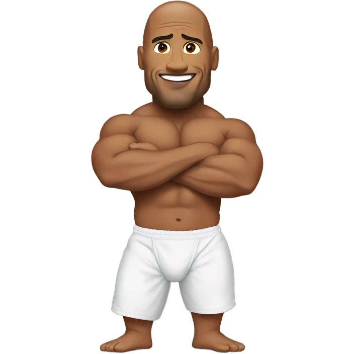 Dwayne Johnson in a diaper emoji
