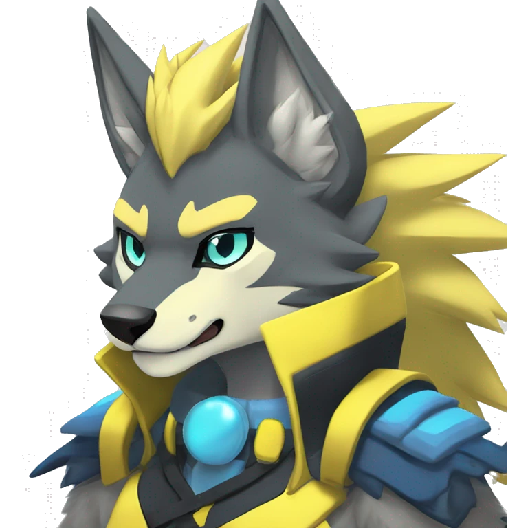 Anthro Edgy Cool Zeraora-Lombax-Werewolf-Pokémon-Fakémon Full Body Detailed High Quality emoji
