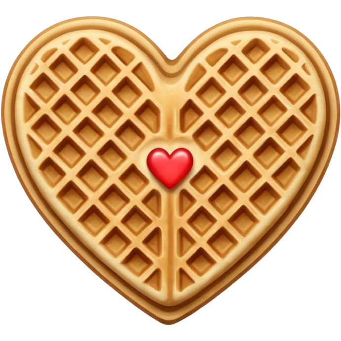 Beige heart waffle emoji emoji