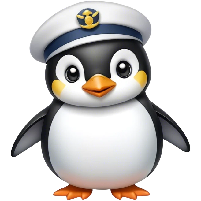 Pinguim marinheiro emoji