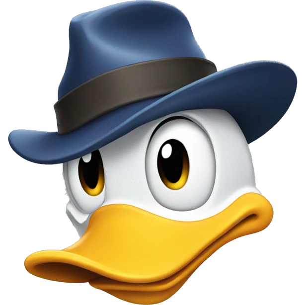 Donald duck as a detective emoji