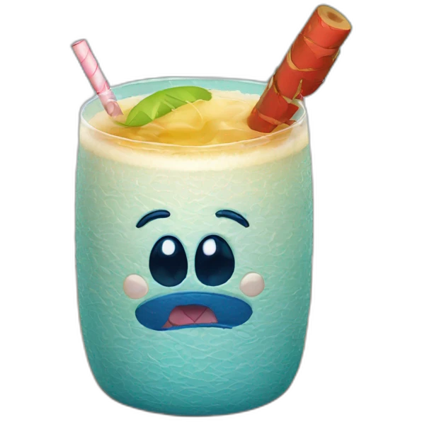 Stitch drink coconut emoji