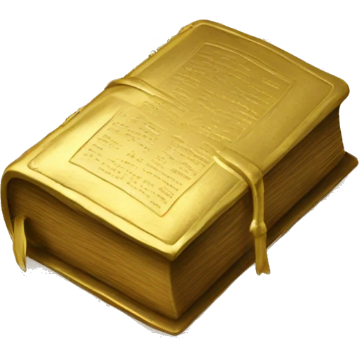 Gold bible emoji