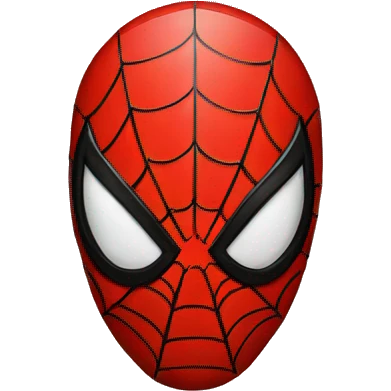 Red and black Spiderman head emoji