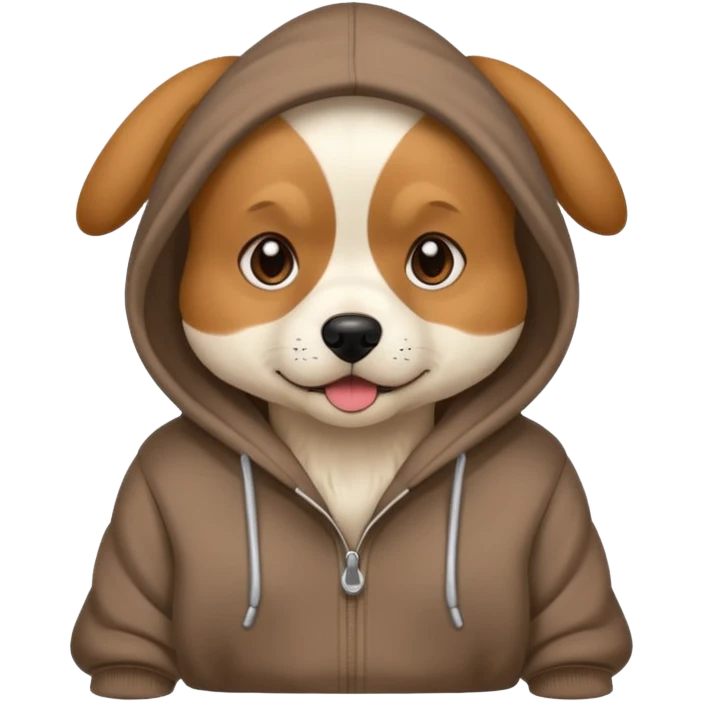Dog wearing hoodie  emoji