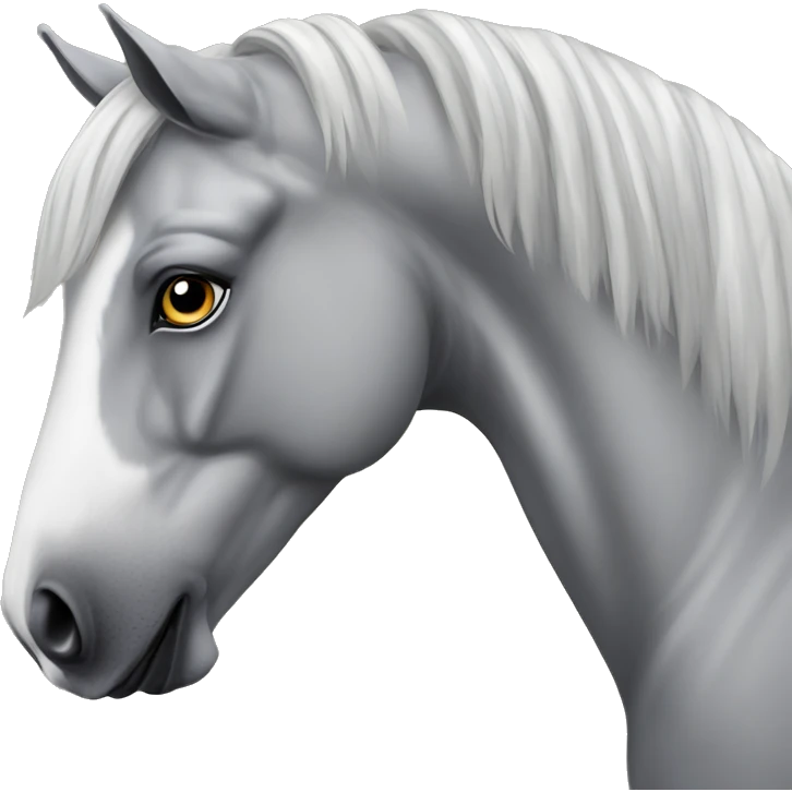 Grey Andalusian horse emoji