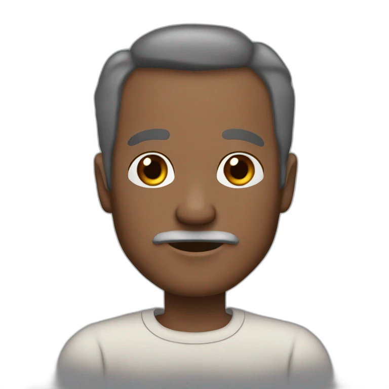 Old man, age 48, brown (no black) skin, small and black hair, no beard, no mustache emoji