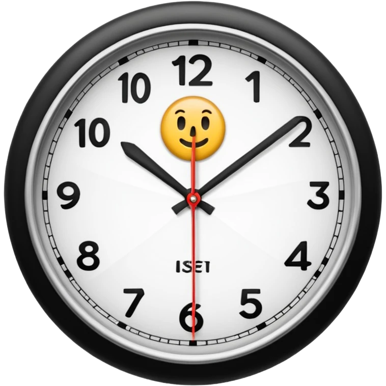 horloge avec la petite aiguille sur le 6 et la grande sur le 3 emoji