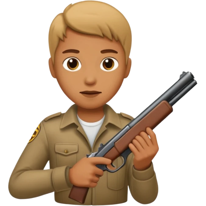 Person holding a gun emoji