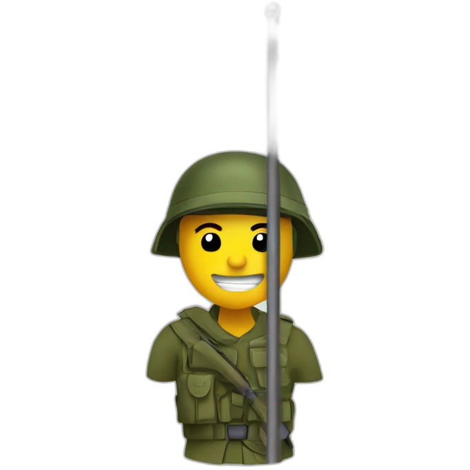 cambodgian flag with a soldier emoji