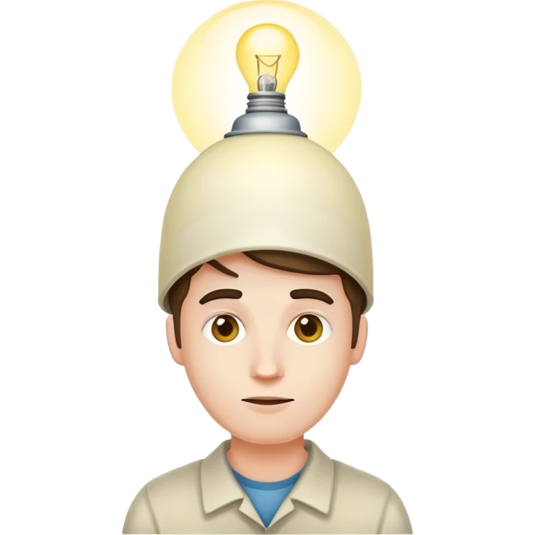 programmer with lamp on a head emoji