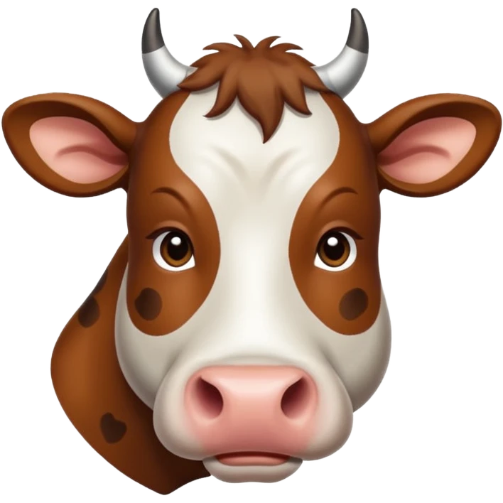 A cow in white background emoji