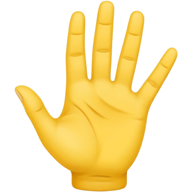 american sign language alphabet A yellow hand emoji