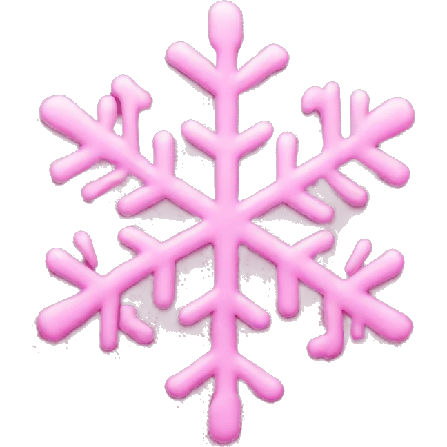 Pink snowflake emoji