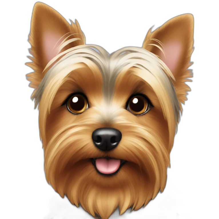  Yorkie with licking nose  emoji