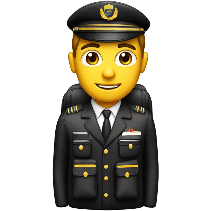 Airline Pilot backpack in black emoji