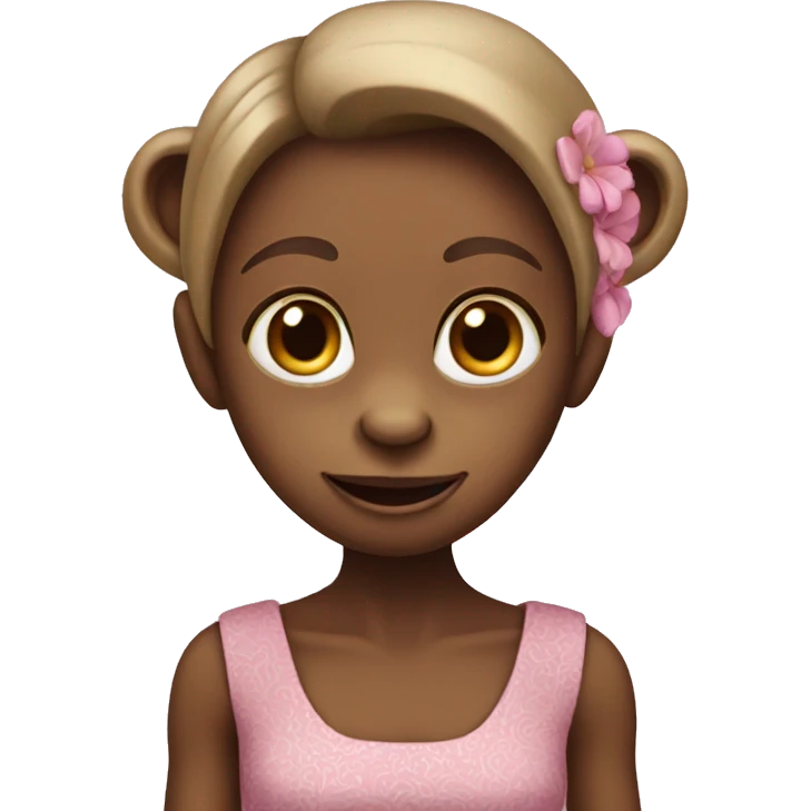 girl monkey in dress emoji