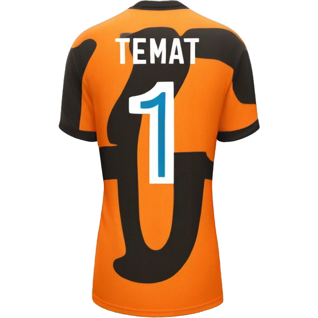 the back of an orange soccer  jersey with the number 11 on the back emoji