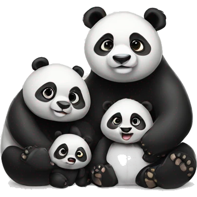 Panda family emoji