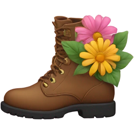 boots with flowers inside emoji