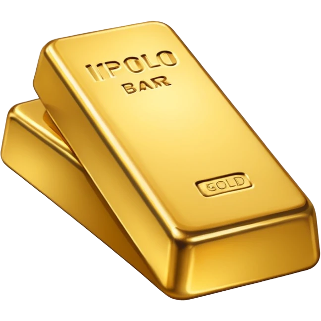 Emote of gold bar for WhatsApp emoji