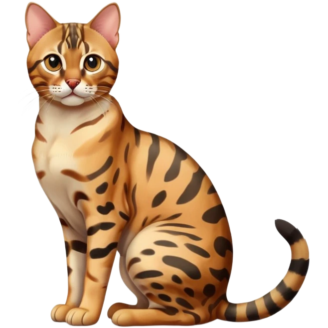 bengal cat full body sitting emoji