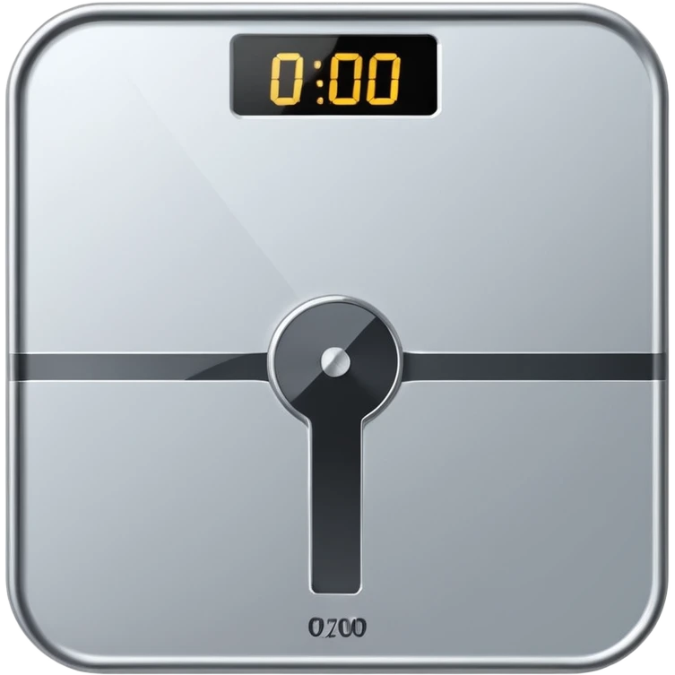 Digital weight scale with 0:00 on it emoji