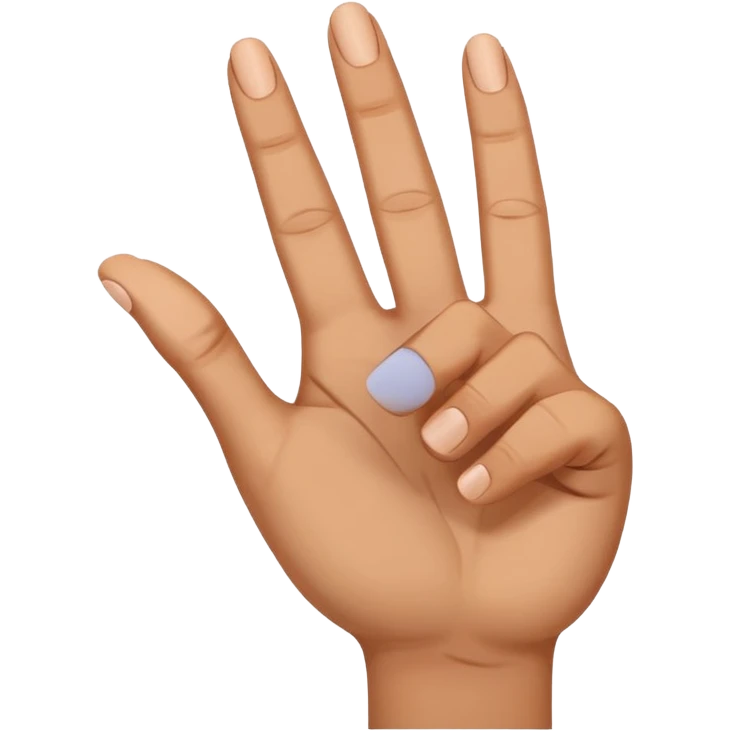 right hand making an 'E' shape, East Side hand sign, clear and expressive, no text emoji