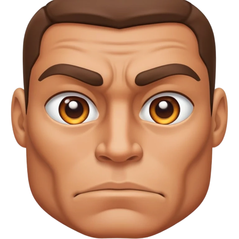 Muscular face emoji