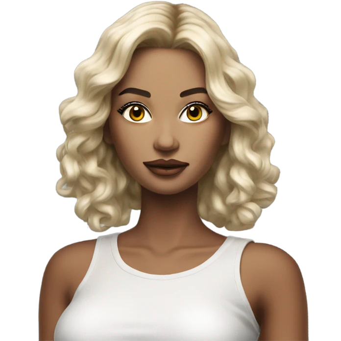 Hyper Realistic beautiful high fashion model  emoji