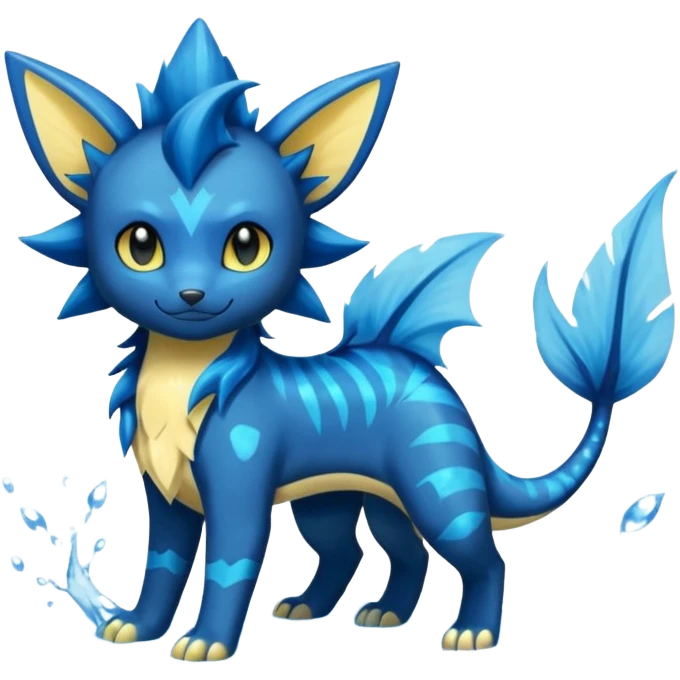 Luxray-Vaporeon-Dewott-fusion emoji