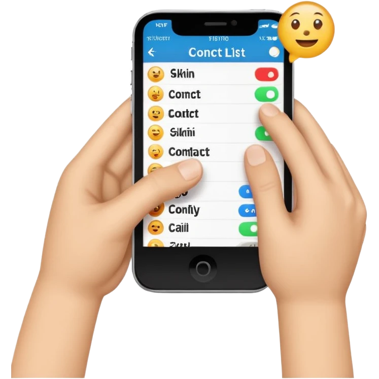 two hands shaking over a CRM contact list, emoji style emoji