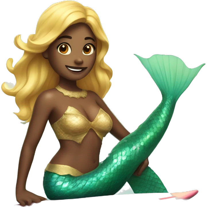 Mermaid on a surf board  emoji