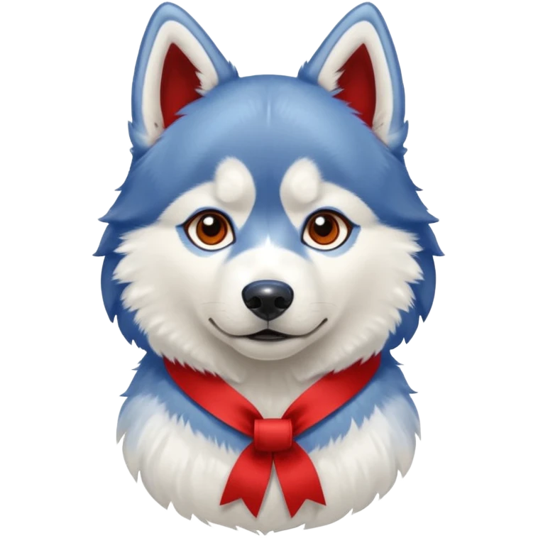husky with head ribbon and shirt emoji