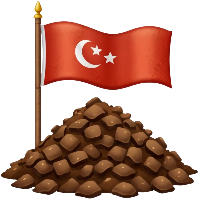 Indonesian flag but poop in mid in flag emoji