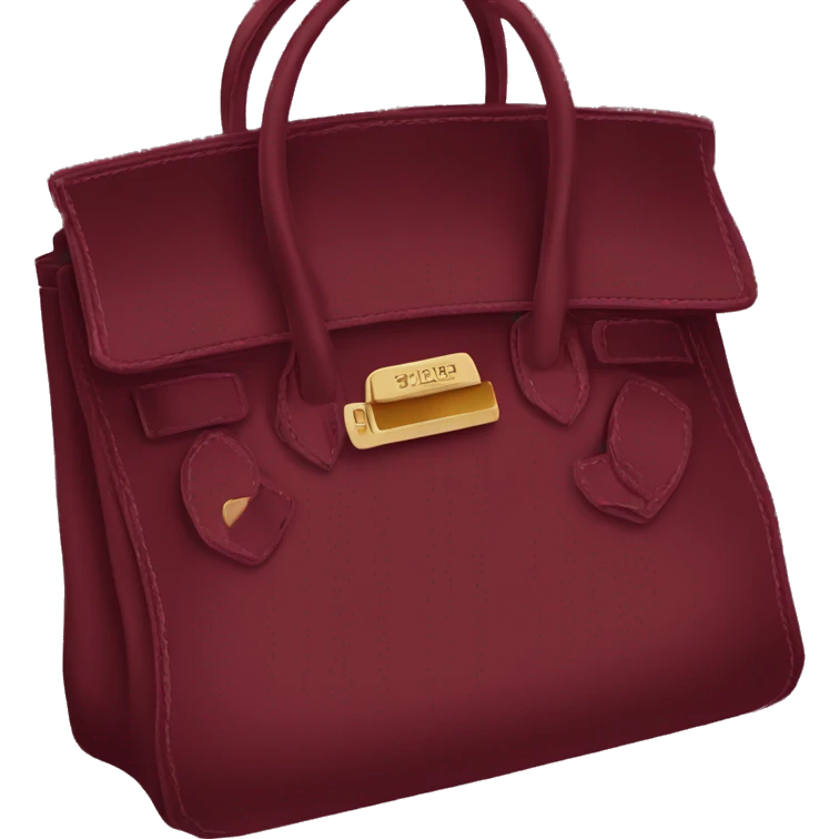 BUrgundy birkin  emoji