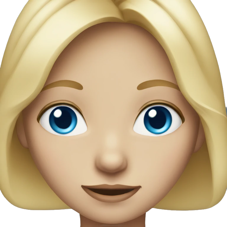 Blond girl, blue eyes emoji
