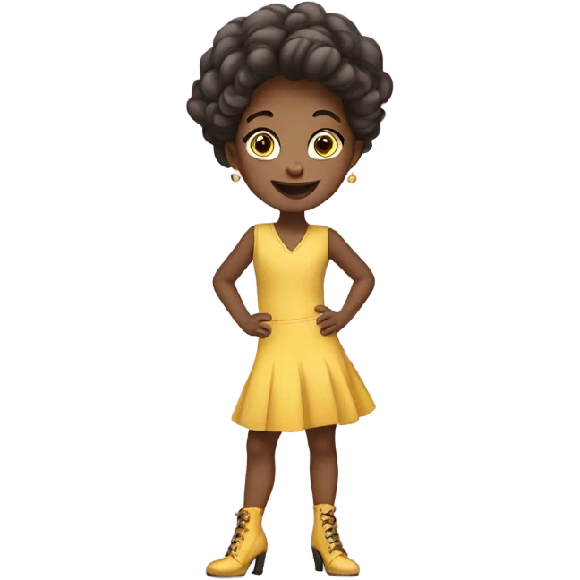 Kid wearing heels emoji