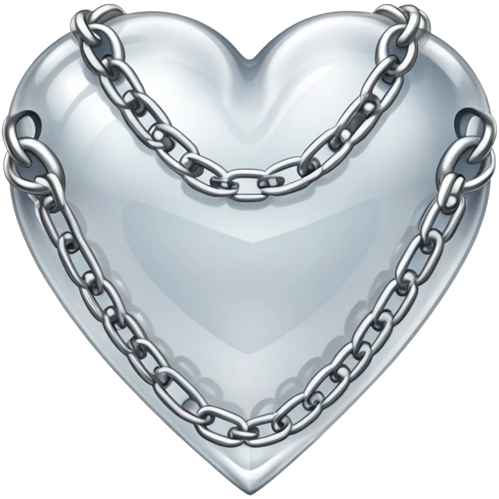  crystal heart chained linked together emoji