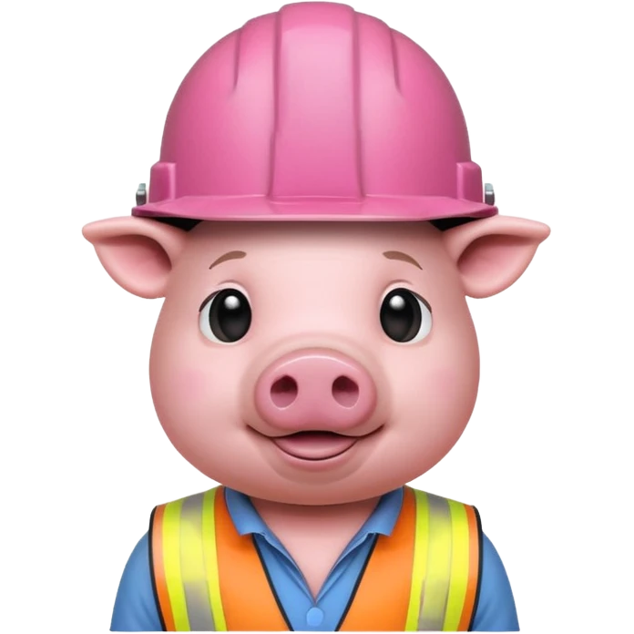 construction-pig with helmet emoji