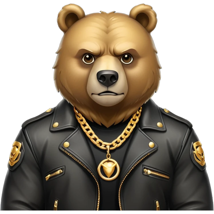 Papa bear gangster emoji
