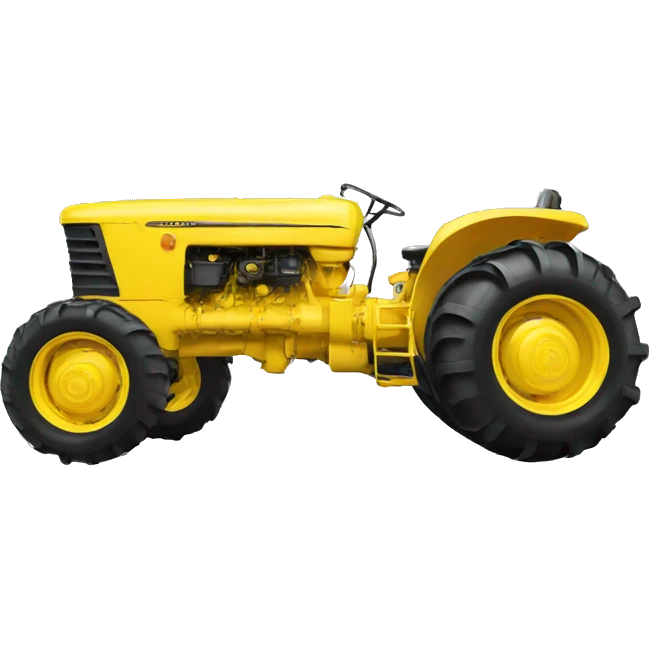engine of yellow tractor emoji