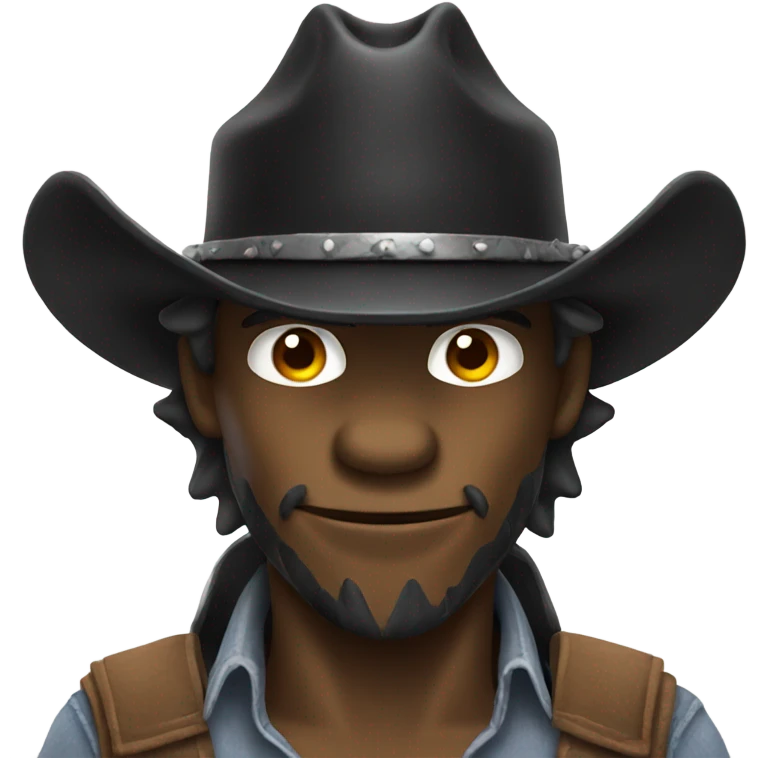 Black dragon wearing cowboy hat emoji