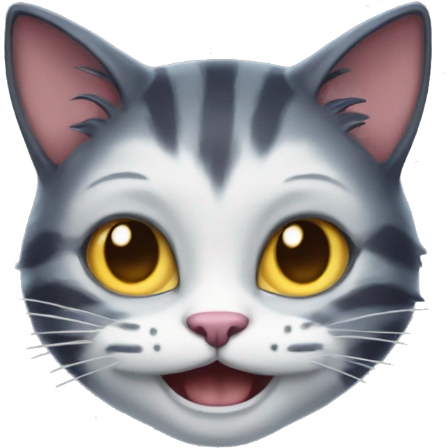 Cat cheshire face emoji