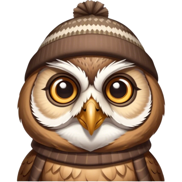 Owl in a stocking cap emoji