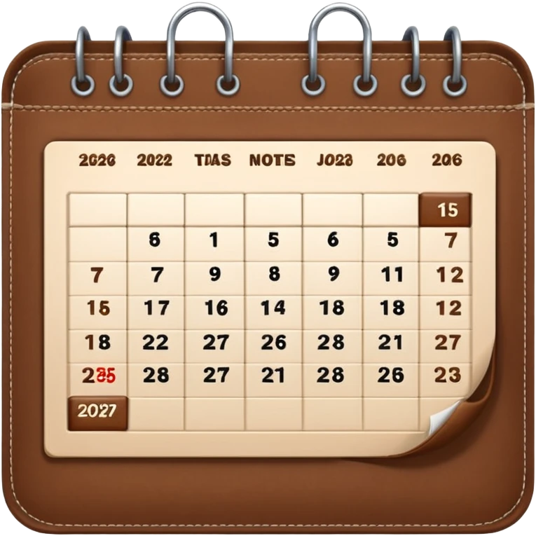 Accurate Calendar organiser 2026  emoji