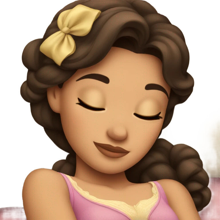 Sleeping brunette beauty Disney emoji