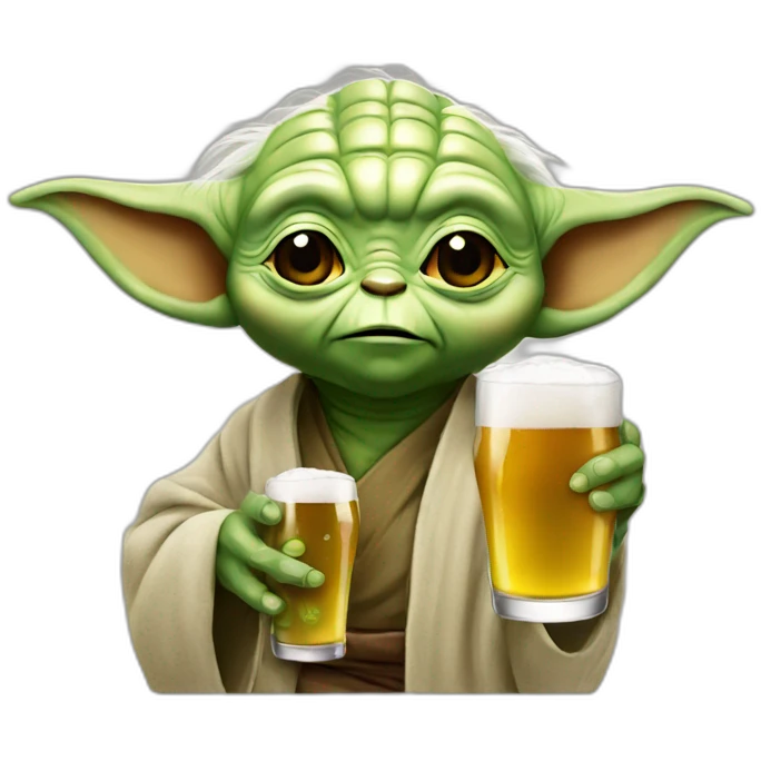 Yoda drink beer  emoji